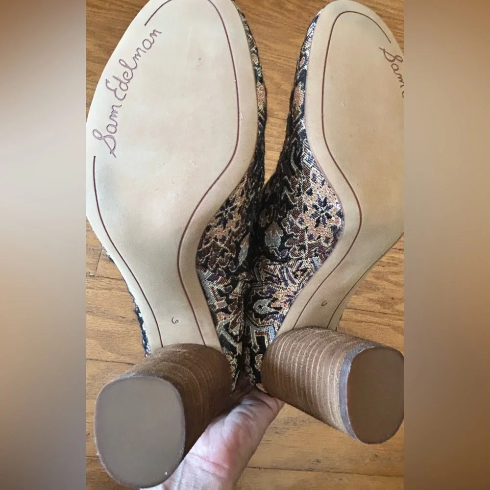 Sam Edelman for Anthropologie Corra‎ Tapestry Ankle Boots Sz 6